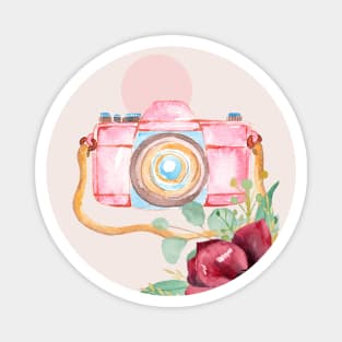 Colorful Vintage Camera Magnet